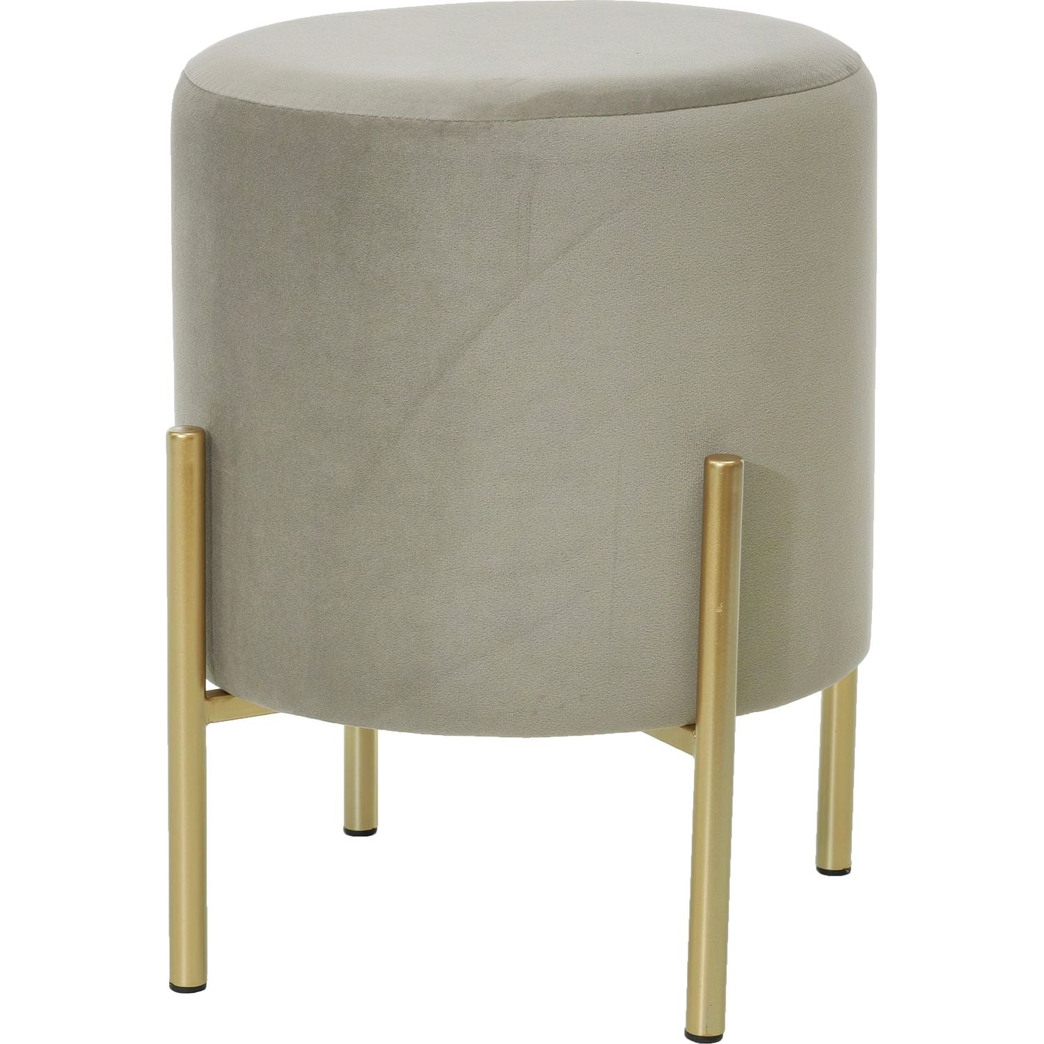 VESTIAMO CASA - Pouf in velluto Tortora - h39 cm diametro 34 cm